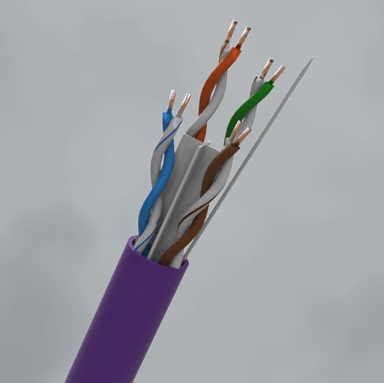 CQR CAT6UTP/PU/HF/305 Category Cable | Cat6 | Eca | LSZH | Purple | 305 (LEAD TIME: 2-3 DAYS)