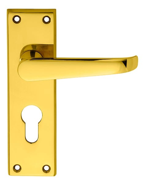 Carlisle Brass CBV30Y Contract Victorian Lever On Euro Lock Backplate (LEAD TIME: 2-3 DAYS)