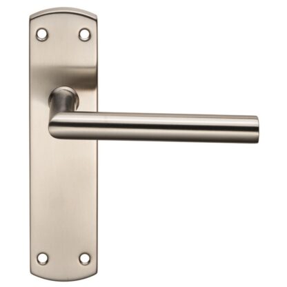 Eurospec CSLP1162B/SSS Steelworx Residential Mitred Lever On Latch Backplate (LEAD TIME: 2-3 DAYS)
