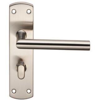 Eurospec CSLP1162T/SSS Steelworx Residential Mitred Lever On WC Backplate (LEAD TIME: 2-3 DAYS)