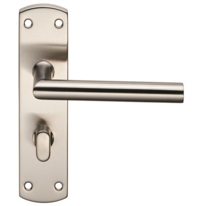 Eurospec CSLP1162T/SSS Steelworx Residential Mitred Lever On WC Backplate (LEAD TIME: 2-3 DAYS)