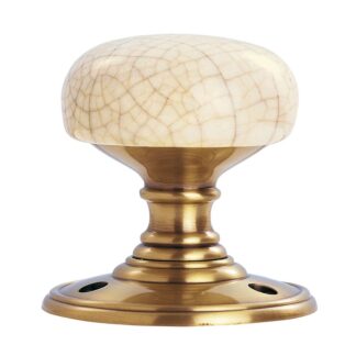 Carlisle Brass DK34ICFB Delamain Porcelain Knob Ivory Crackle (LEAD TIME: 2-3 DAYS)