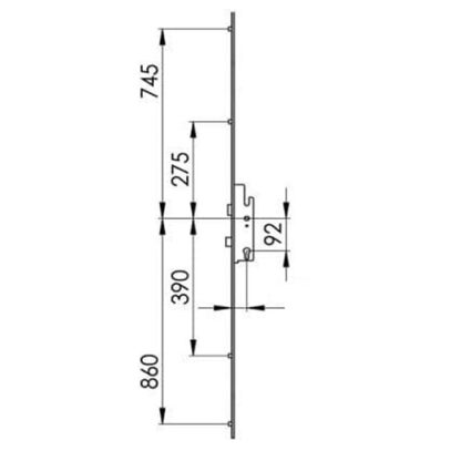 TSS Economy Compact Latch Deadbolt 4 Rollers Key Wind Multipoint Door Lock - Image 9