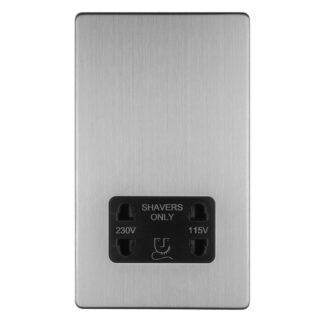 Eurolite ECSSSHSB 2-Gang Shaver Socket 230/115V (LEAD TIME: 2-3 DAYS)