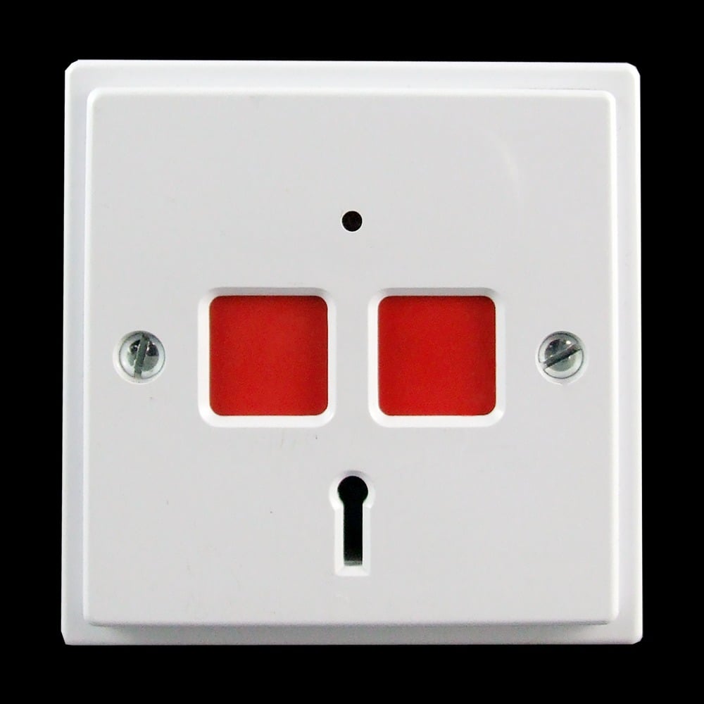CQR EPA/STD Panic Button | Electronic | Grade 2/3 | White | Key Resettable (LEAD TIME: 2-3 DAYS)