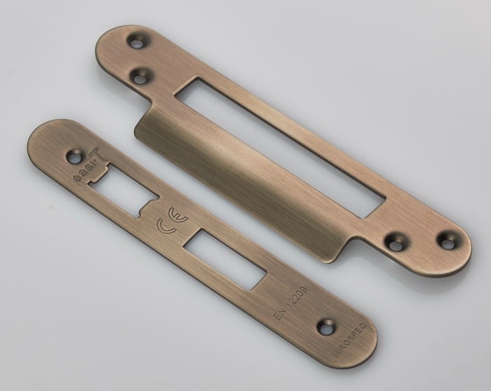 EuroSpec FSF5004AB/R Forend Strike & Fixing Pack to Suit Architectural Sashlocks (BAS/ESS/LSS/OSS) Radius (LEAD TIME: 2-3 DAYS)