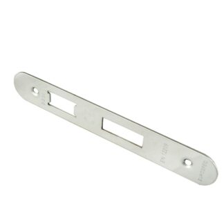 Eurospec FSF5004BSS/R Easi-T Forend Strike and Fixing Pack - Bright Stainless Steel Radius Forend (LEAD TIME: 2-3 DAYS)
