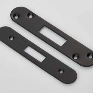 EuroSpec FSF5007MB/R Forend Strike & Fixing Pack to Suit Architectural Deadlocks (EDS/LDS) Radius (LEAD TIME: 2-3 DAYS)