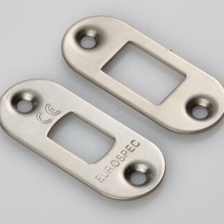 EuroSpec FSF5010SB/R Forend Strike & Fixing Pack to Suit Heavy Duty Tubular Deadbolt Radius (LEAD TIME: 2-3 DAYS)