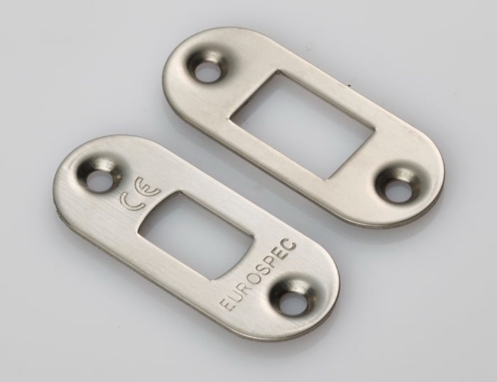EuroSpec FSF5010SB/R Forend Strike & Fixing Pack to Suit Heavy Duty Tubular Deadbolt Radius (LEAD TIME: 2-3 DAYS)