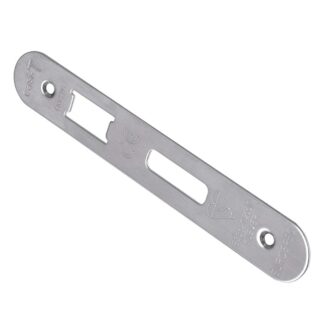 Eurospec FSF5013SSS/R Easi-T Forend Strike & FIxing Pack To Suit BS 5-Lever Sashlock - Satin Stainless Steel Radius Forend (LEAD TIME: 2-3 DAYS)