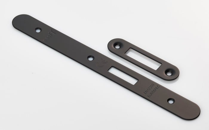 EuroSpec FSF5015MB/R Forend Strike and Fixing Pack to Suit Din Euro Deadlock (Security) Radius (LEAD TIME: 2-3 DAYS)
