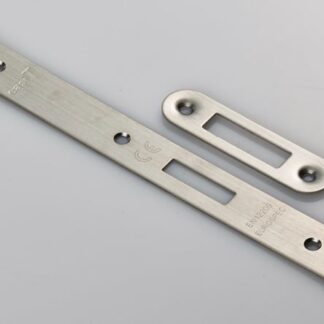 Eurospec FSF5015SSS/R Forend Strike & Fixing Pack To Suit Din Euro Deadlock - Satin Stainless Steel Radius Forend (LEAD TIME: 2-3 DAYS)