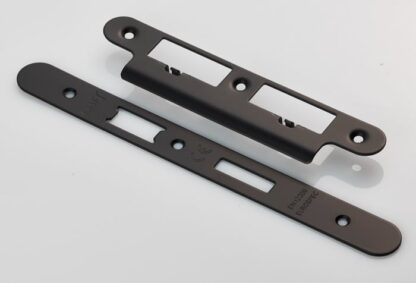EuroSpec FSF5017MB/R Forend Strike and Fixing Pack to Suit Din Euro Sash/Bathroom Lock (Security) Radius (LEAD TIME: 2-3 DAYS)
