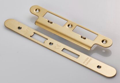 EuroSpec FSF5017SB/R Forend Strike and Fixing Pack to Suit Din Euro Sash/Bathroom Lock (Security) Radius (LEAD TIME: 2-3 DAYS)