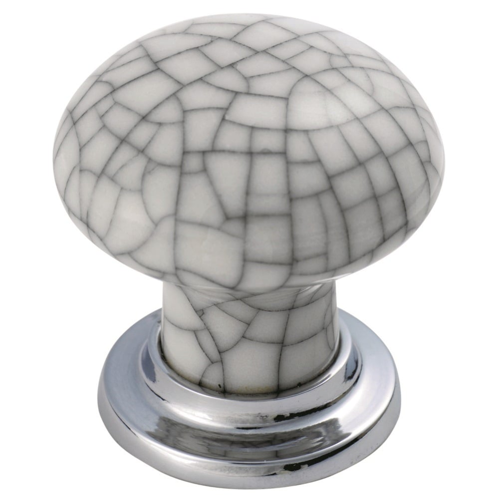 Carlisle Brass FTD630ACPMC Porcelain Mushroom Pattern Knob 35mm (LEAD TIME: 2-3 DAYS)
