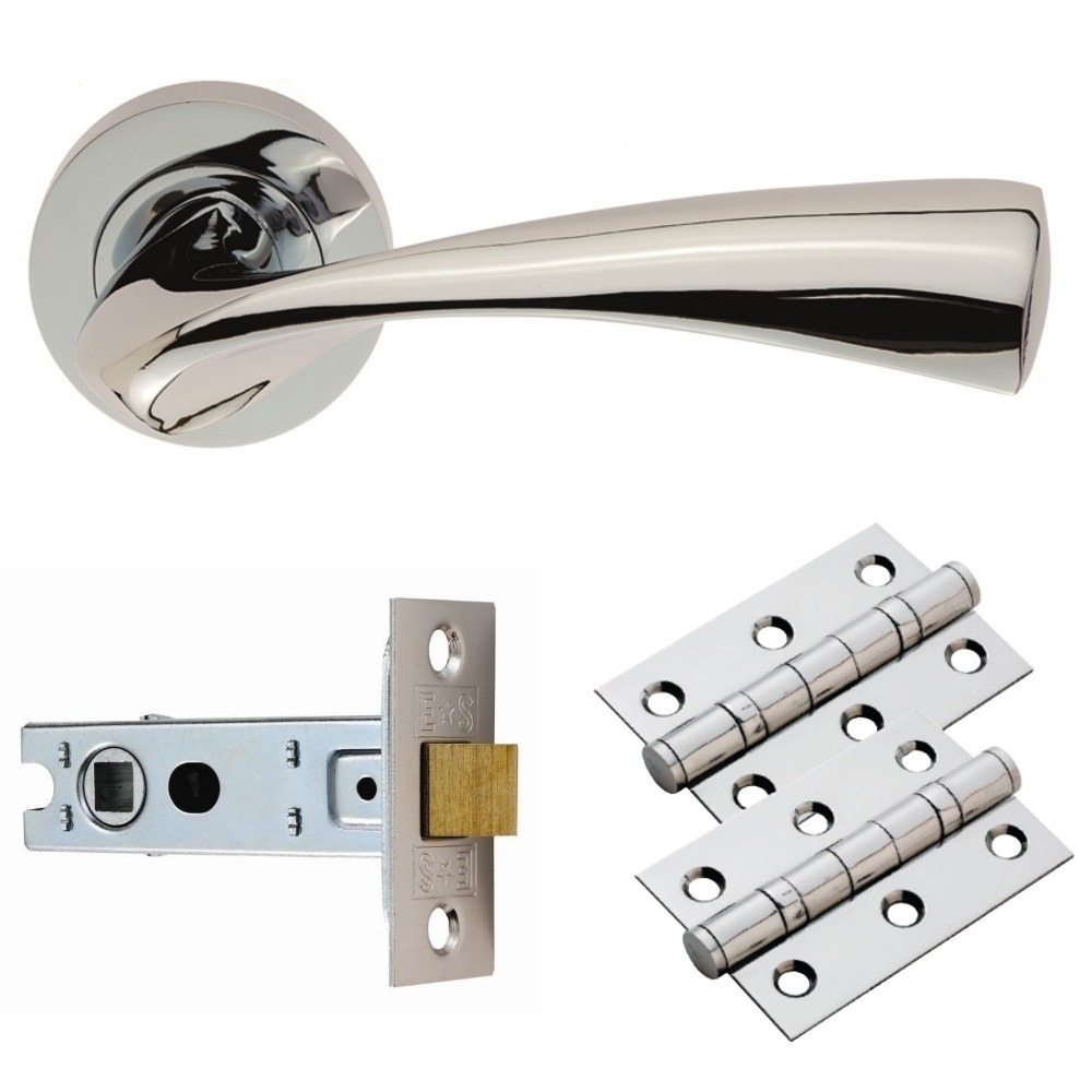 Carlisle Brass GK007CP/INTB Sintra Lever On Rose Latch Pack (LEAD TIME: 2-3 DAYS)