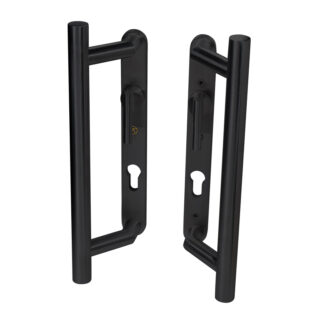 Coastal Group KM920B BLU Patio Sliding Door Handles Back To Back Euro Cut-Out with Lever (LEAD TIME: 2-3 DAYS)