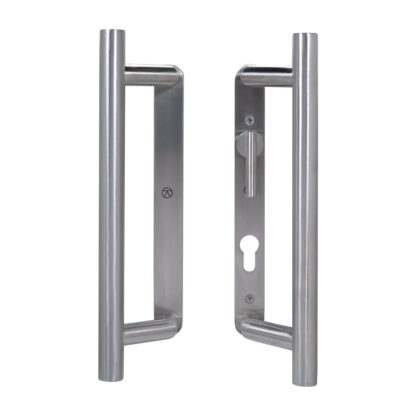 Coastal Group KM950B BLU Patio Sliding Door Handles Back To Back Blank Plate & Euro Cut-Out with Lever (LEAD TIME: 2-3 DAYS) - Image 3