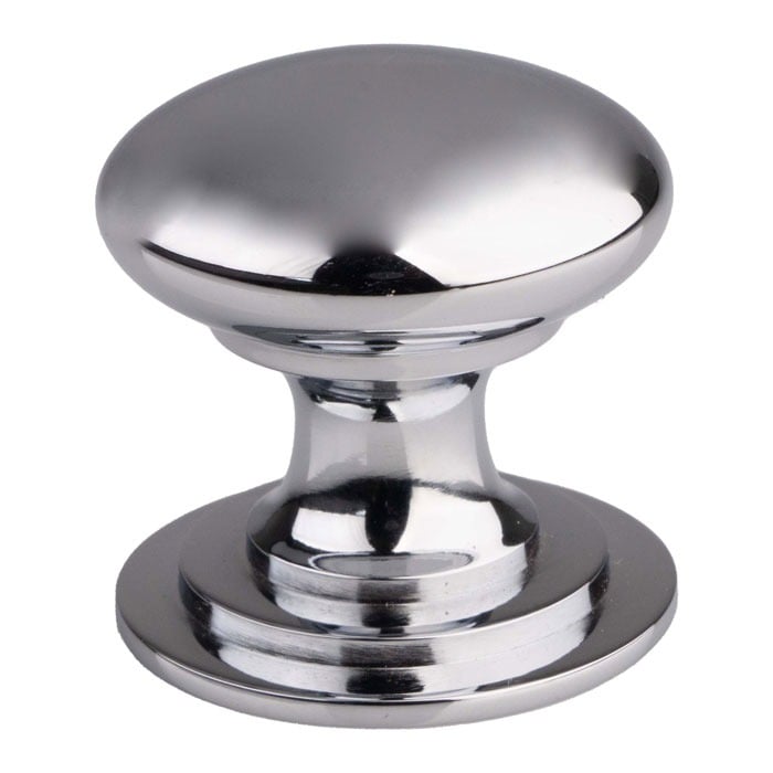 Carlisle Brass M47ACP Victorian Cupboard Knob 25mm - Polished Chrome (LEAD TIME: 2-3 DAYS)