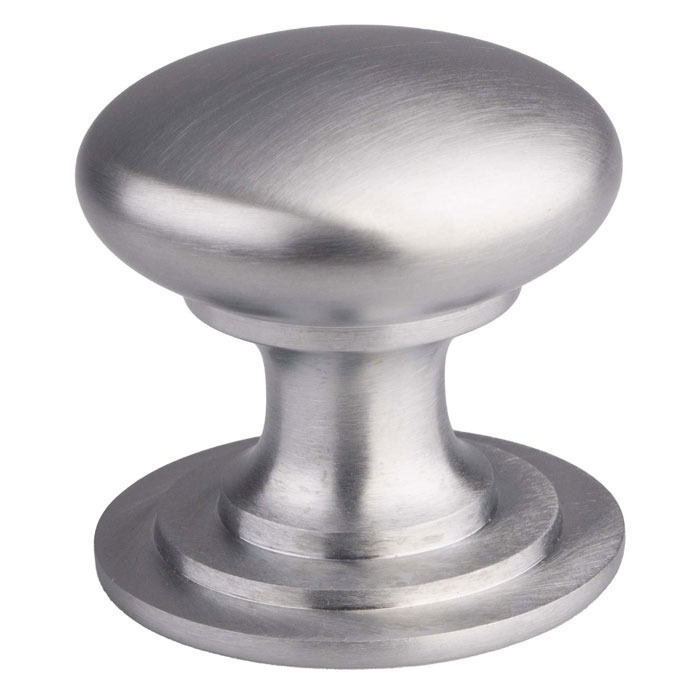Carlisle Brass M47ESC Victorian Cupboard Knob 50mm - Satin Chrome (LEAD TIME: 2-3 DAYS)