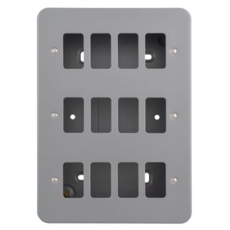 Eurolite MC-G12 Metal Clad Grid Faceplate with Back Box-12-Gang (LEAD TIME: 2-3 DAYS)