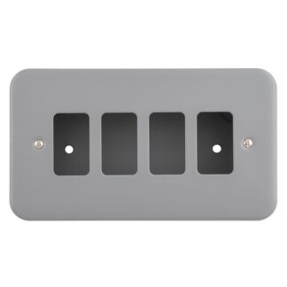 Eurolite MC-G4 Metal Clad Grid Faceplate with Back Box-4-Gang (LEAD TIME: 2-3 DAYS)