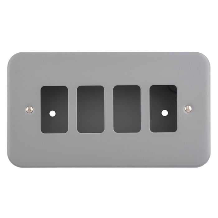 Eurolite MC-G4 Metal Clad Grid Faceplate with Back Box-4-Gang (LEAD TIME: 2-3 DAYS)