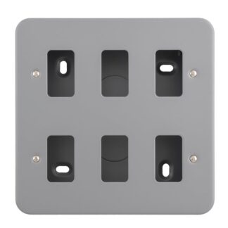 Eurolite MC-G6 Metal Clad Grid Faceplate with Back Box-6-Gang (LEAD TIME: 2-3 DAYS)