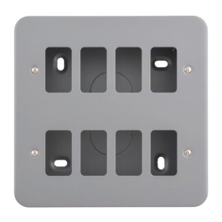 Eurolite MC-G8 Metal Clad Grid Faceplate with Back Box-8-Gang (LEAD TIME: 2-3 DAYS)