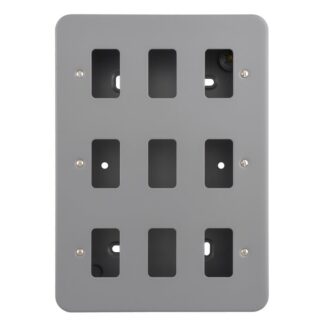 Eurolite MC-G9 Metal Clad Grid Faceplate with Back Box-9-Gang (LEAD TIME: 2-3 DAYS)