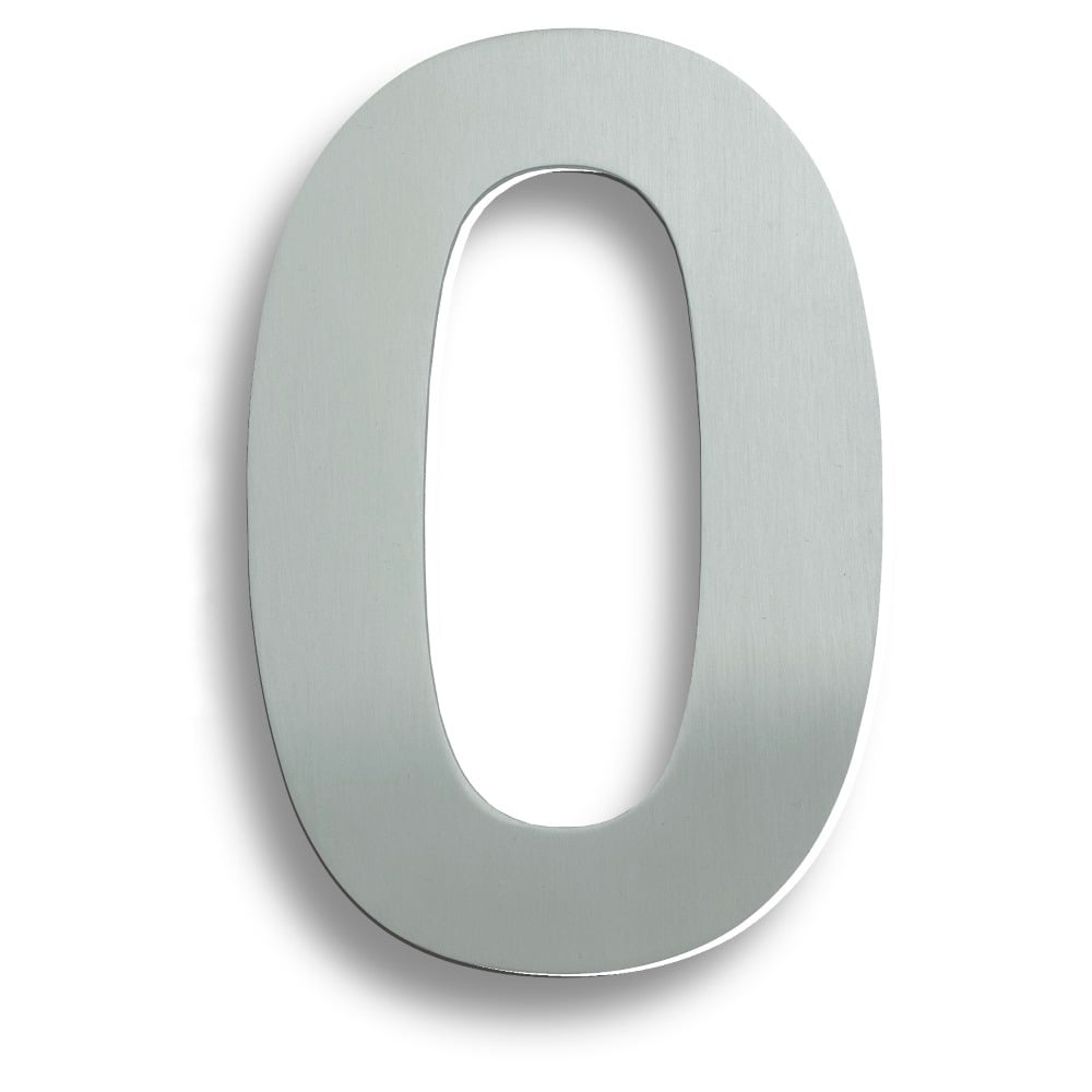Eurospec NUM10170BSS Stainless Steel 7" Numerals (0-9) (Number 0) (LEAD TIME: 2-3 DAYS)