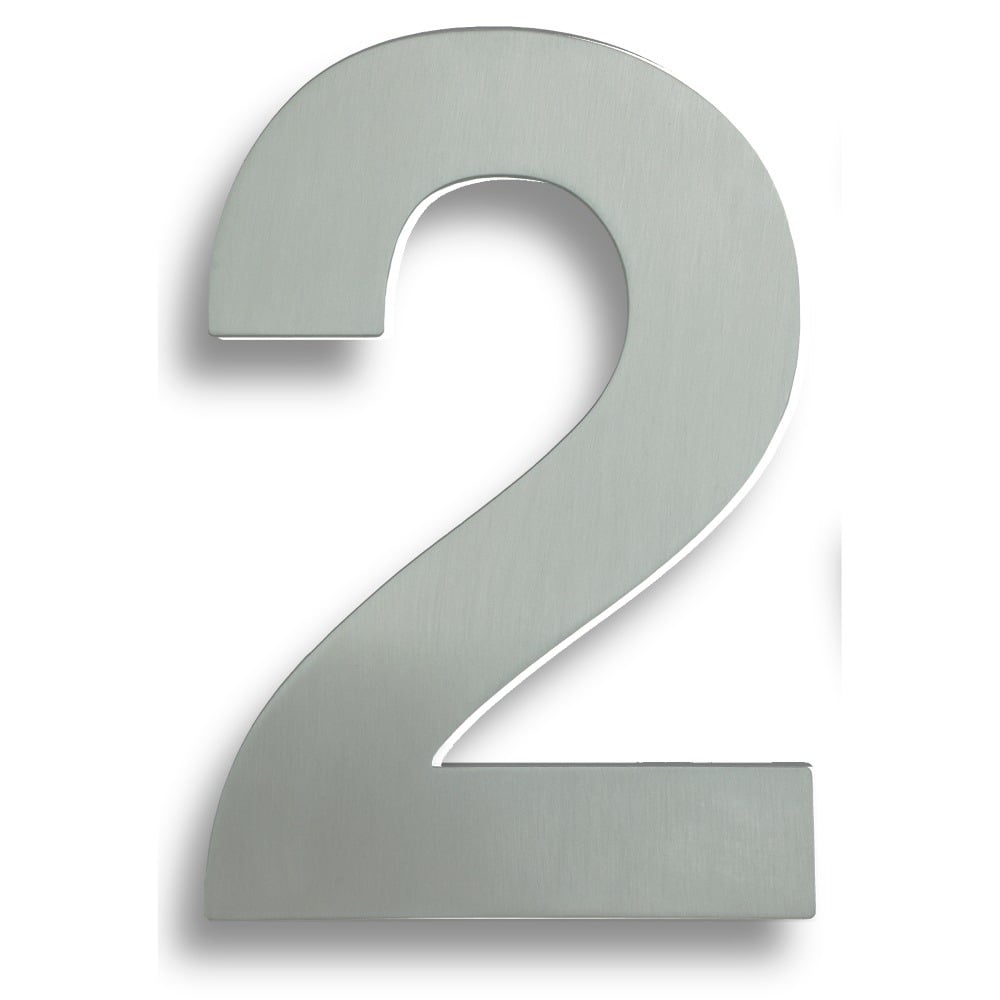 Eurospec NUM10172BSS Stainless Steel 7" Numerals (0-9) (Number 2) (LEAD TIME: 2-3 DAYS)