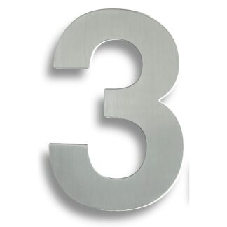 Eurospec NUM10173BSS Stainless Steel 7" Numerals (0-9) (Number 3) (LEAD TIME: 2-3 DAYS)