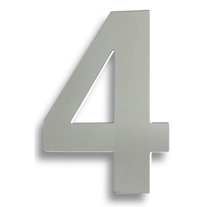 Eurospec NUM10174BSS Stainless Steel 7" Numerals (0-9) (Number 4) (LEAD TIME: 2-3 DAYS)
