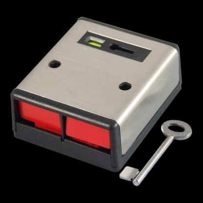 CQR PADP2/SS/G1 Panic Button | Double Push | Grade 1 | Stainless Steel | Key (LEAD TIME: 2-3 DAYS)