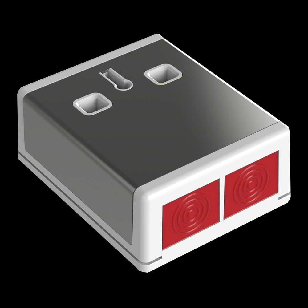 CQR PADP3/SS/WH Panic Button | Double Push | Grade 3 | Stainless Steel / White |Key Resettable (LEAD TIME: 2-3 DAYS)