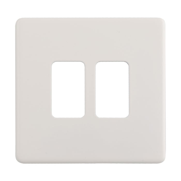 Eurolite PL-G2 Enhance White Grid Plates-2-Gang (LEAD TIME: 2-3 DAYS)