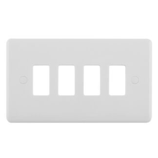 Eurolite PL-G4 Enhance White Grid Plates-4-Gang (LEAD TIME: 2-3 DAYS)
