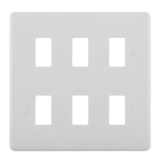 Eurolite PL-G6 Enhance White Grid Plates-6-Gang (LEAD TIME: 2-3 DAYS)