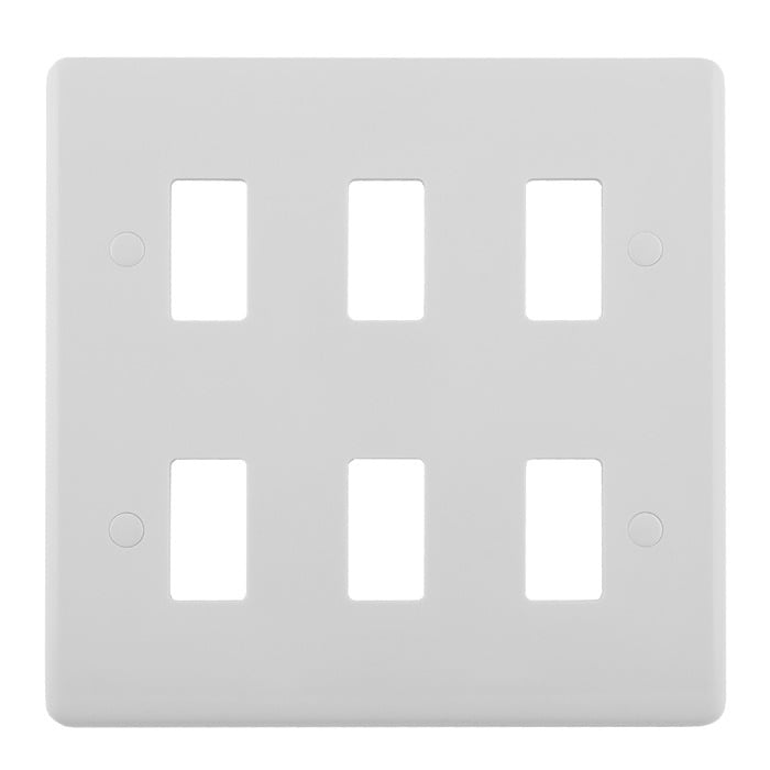 Eurolite PL-G6 Enhance White Grid Plates-6-Gang (LEAD TIME: 2-3 DAYS)