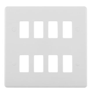 Eurolite PL-G8 Enhance White Grid Plates-8-Gang (LEAD TIME: 2-3 DAYS)