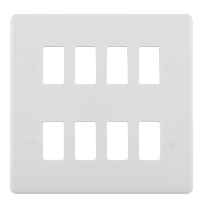 Eurolite PL-G8 Enhance White Grid Plates-8-Gang (LEAD TIME: 2-3 DAYS)