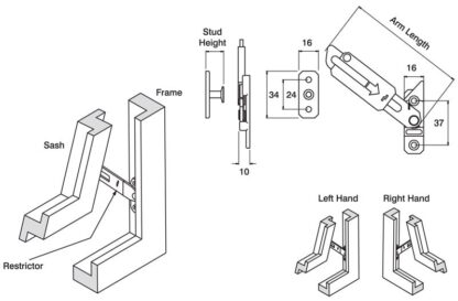 Res Lok Concealed Window Restrictor 105mm Stainless Steel - Image 5