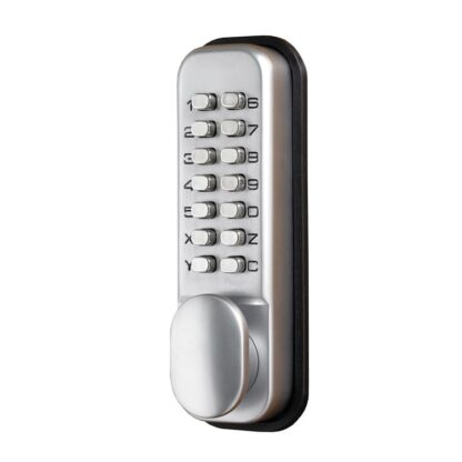 CQR SBL300/S Push Button Lock | Traditional Code | Knob | Satin Chrome | 3 - 7 Digits (LEAD TIME: 2-3 DAYS)