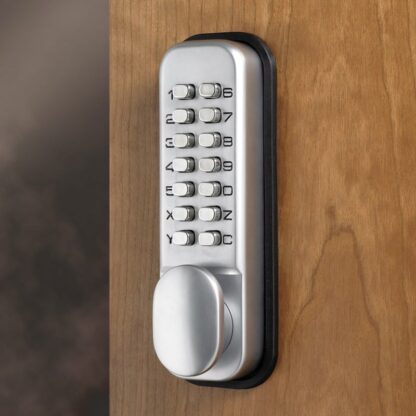 CQR SBL300/S Push Button Lock | Traditional Code | Knob | Satin Chrome | 3 - 7 Digits (LEAD TIME: 2-3 DAYS) - Image 2