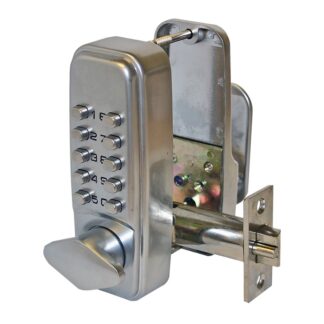 CQR SBL325/S Push Button Lock | Easy Code | Knob | Satin Chrome | 1 - 9 Digits (LEAD TIME: 2-3 DAYS)