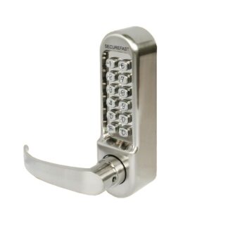 CQR SBL365P/S Push Button Lock | Easy Code | Lever | Satin Chrome | 1 - 11 Digits (LEAD TIME: 2-3 DAYS)