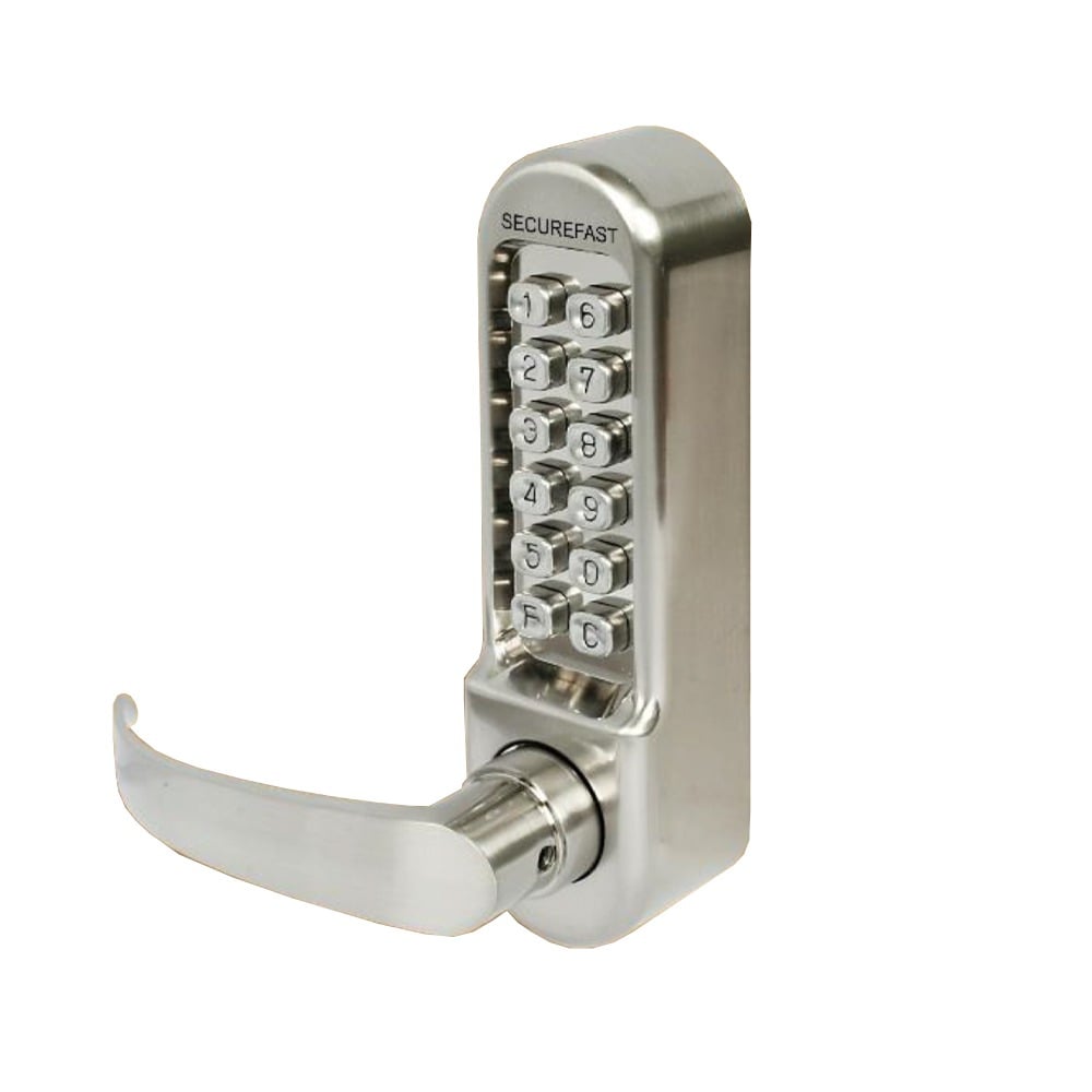 CQR SBL365P/S Push Button Lock | Easy Code | Lever | Satin Chrome | 1 - 11 Digits (LEAD TIME: 2-3 DAYS)