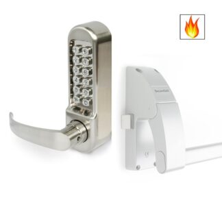 CQR SBL369S/P Push Button Lock | Easy Code | Lever | Satin Chrome | 1-10 Digits | Use with SED991 and SED993 (LEAD TIME: 2-3 DAYS)